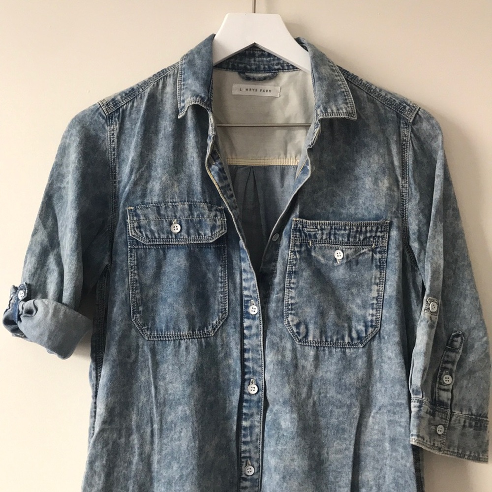 Faded denim dress from Japan